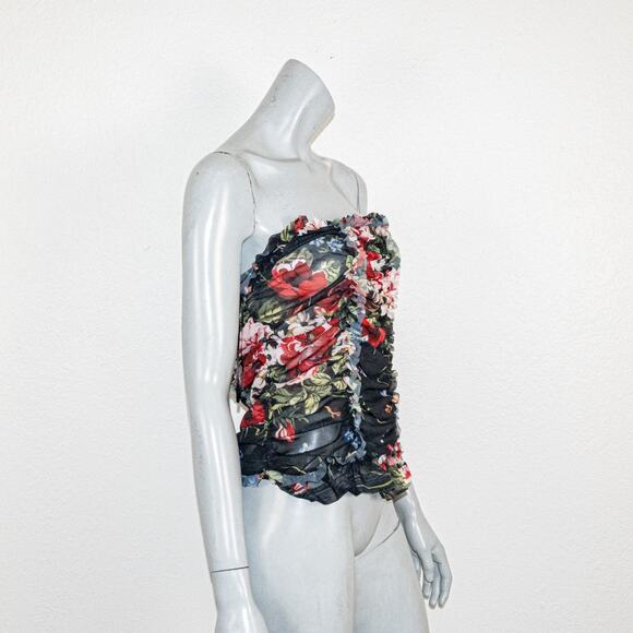 Molly Goddard $350 Printed Mesh Elasticated Tube Top size 10US 14UK - Picture 7 of 9